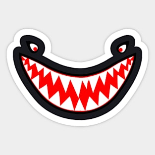 Sharkmouth Smile with Eyes Sticker